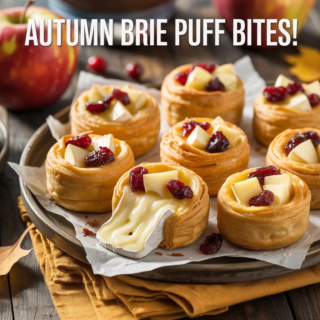 Bite Sized Brie And Apple Puffs