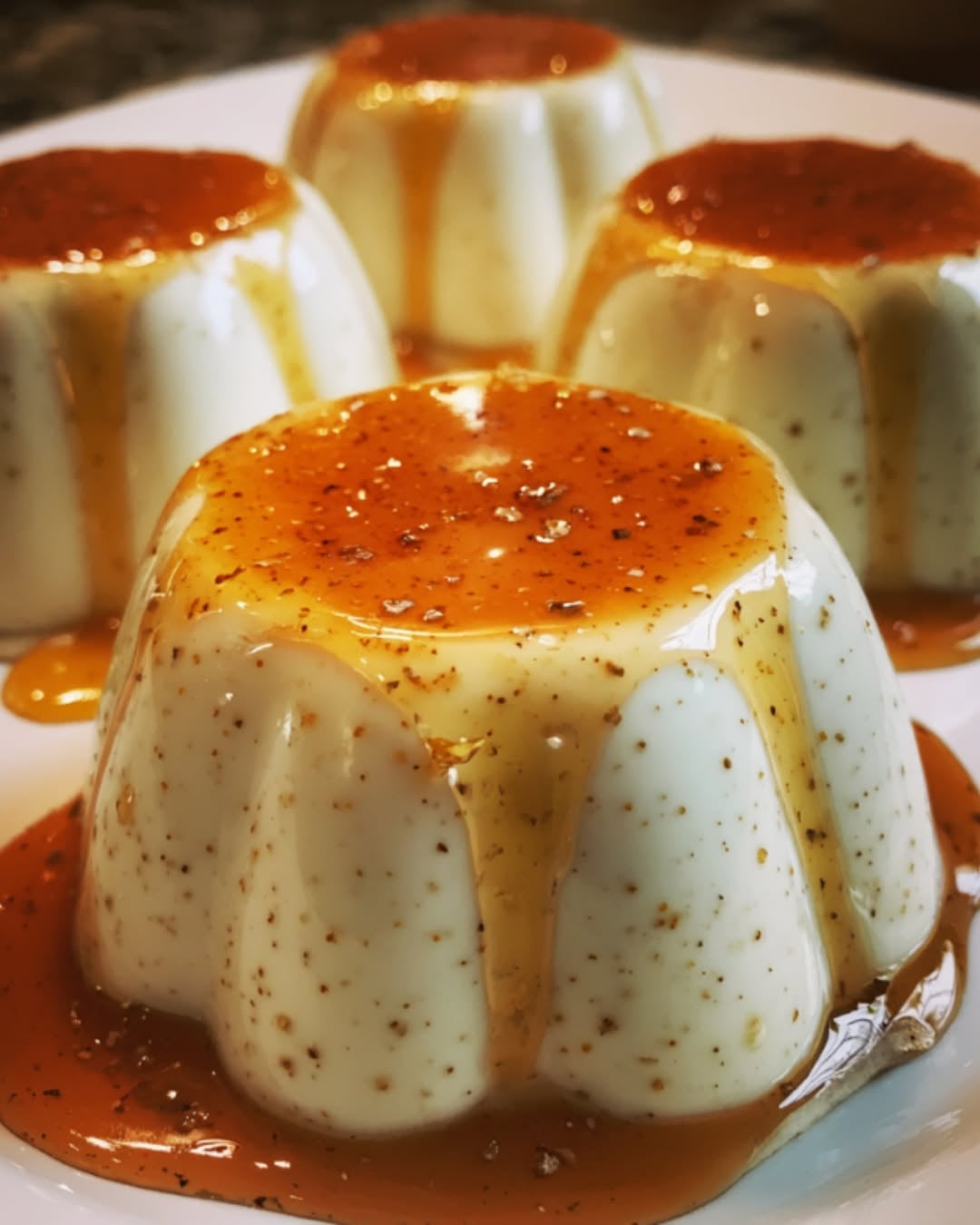 Chai Spice Panna Cotta With Caramel