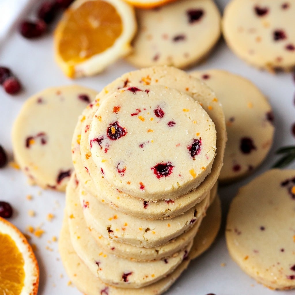 Cranberry Orange Shortbread Cookies