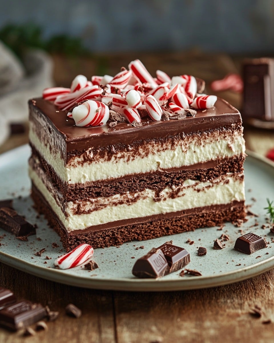 Decadent Layers Of Chocolate And Peppermint Bliss