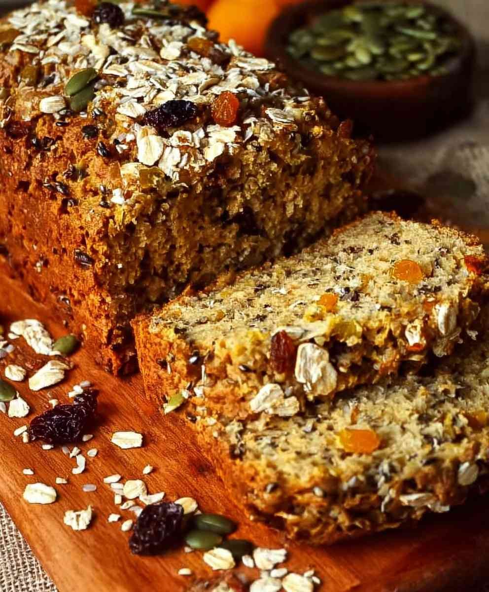 Easy Pumpkin Oat Bread