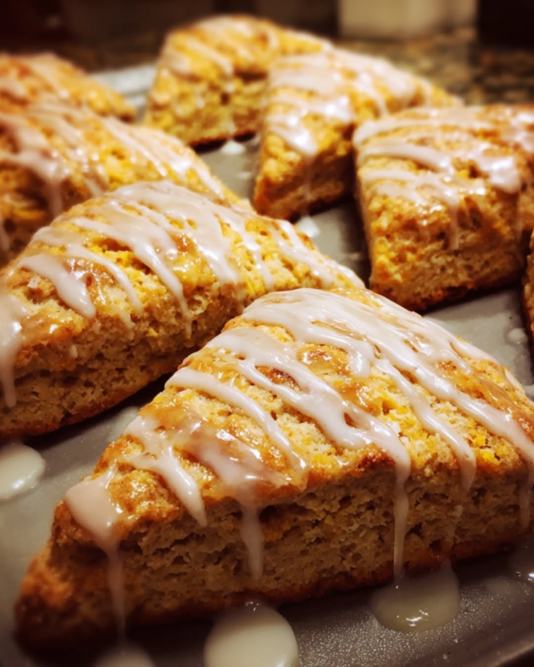 Maple Glazed Pumpkin Scones