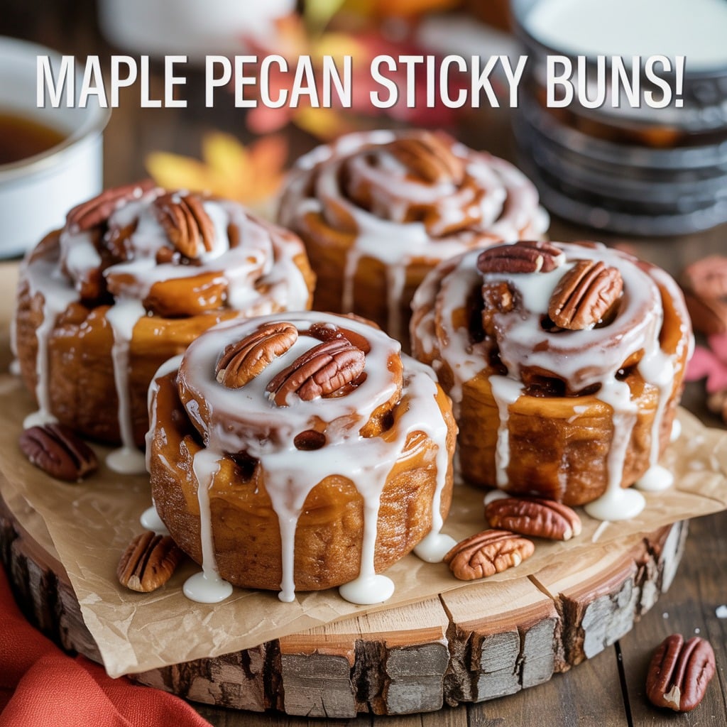 Maple Pecan Cinnamon Rolls