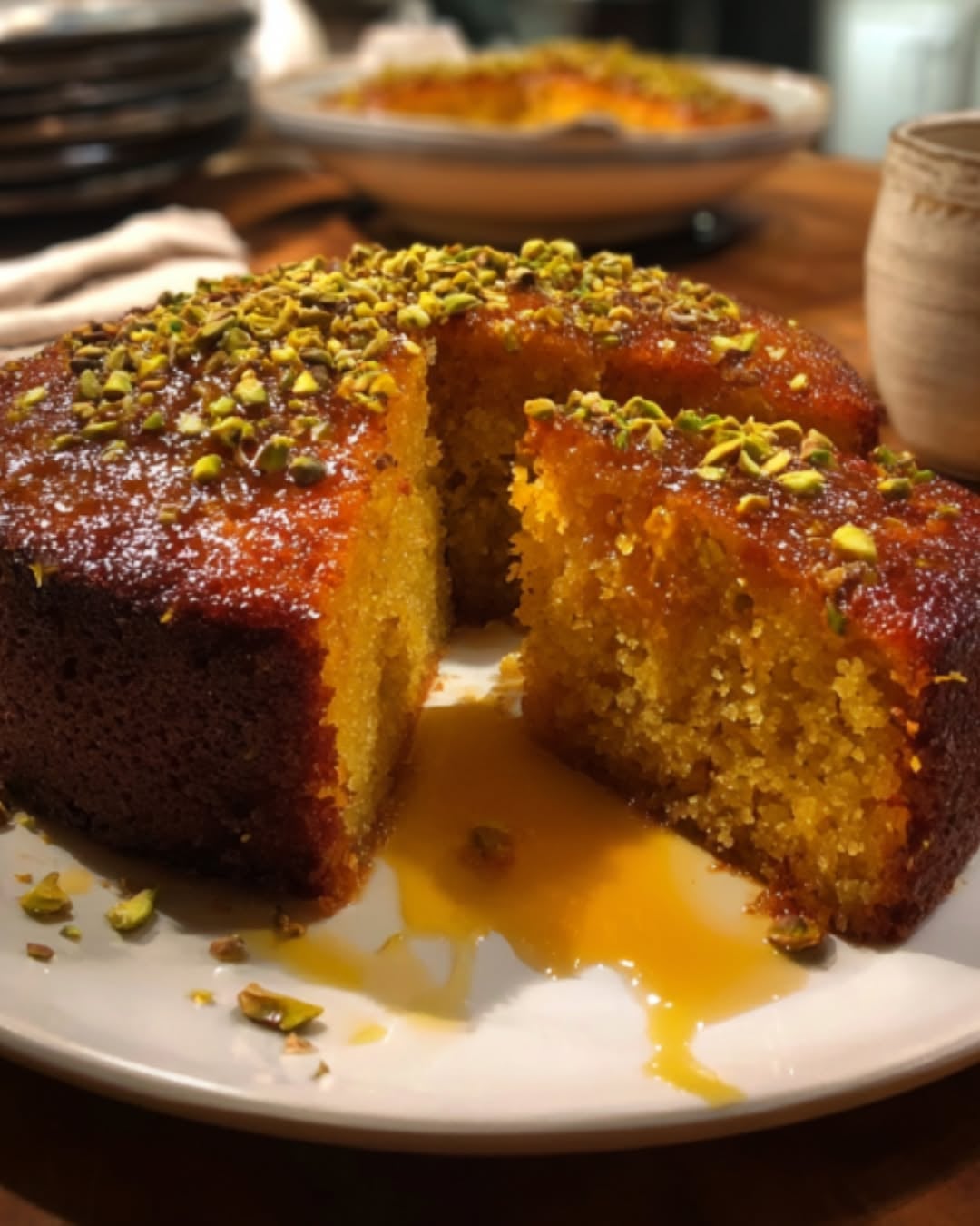Orange, Date And Pistachio Cake