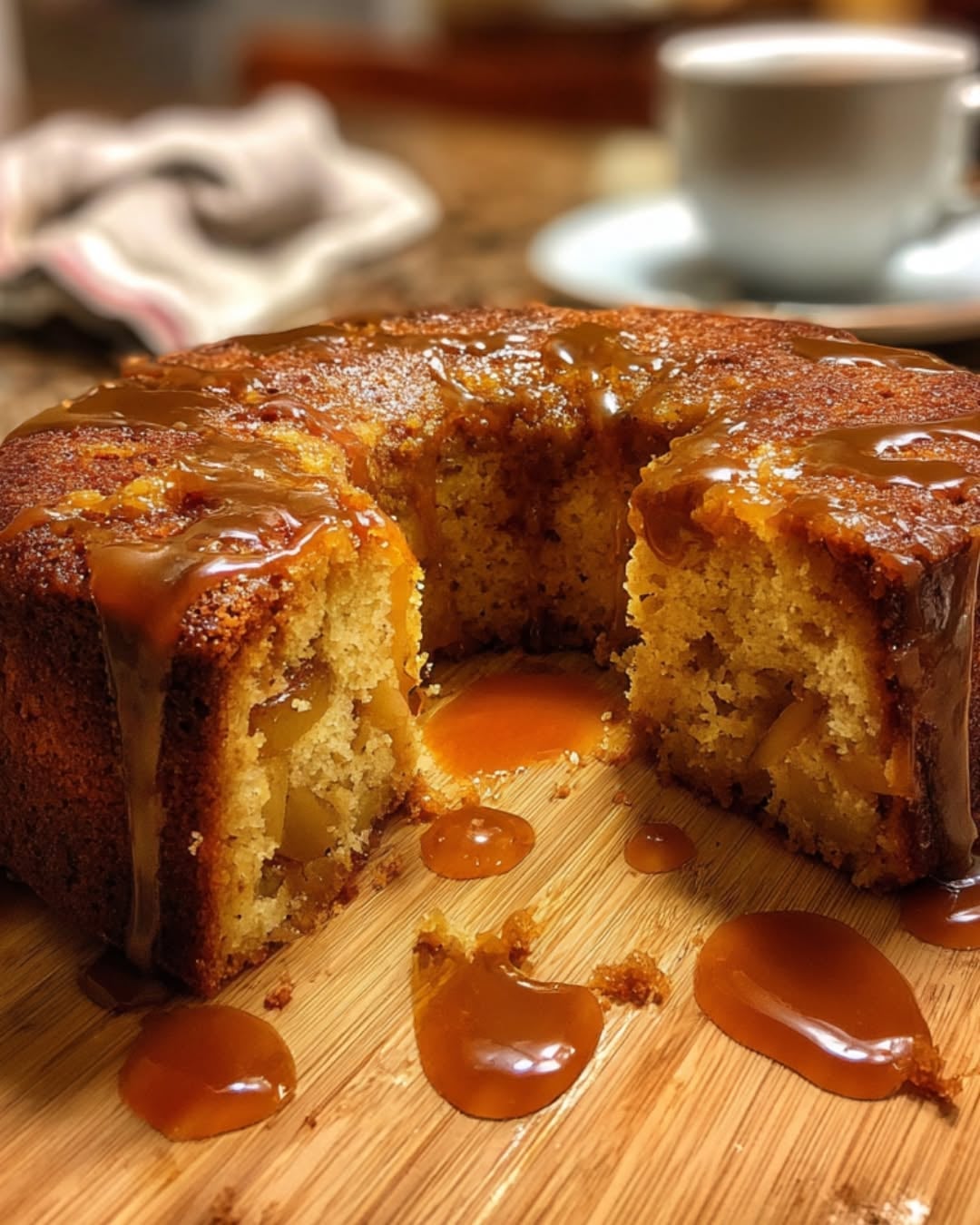Pumpkin Apple Cake With Brown Sugar Syrup