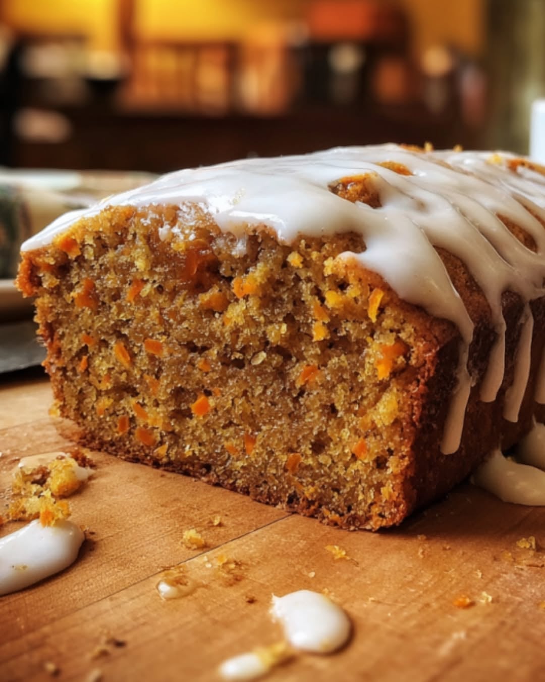 Pumpkin Carrot Date Cake With Cream Cheese Glaze