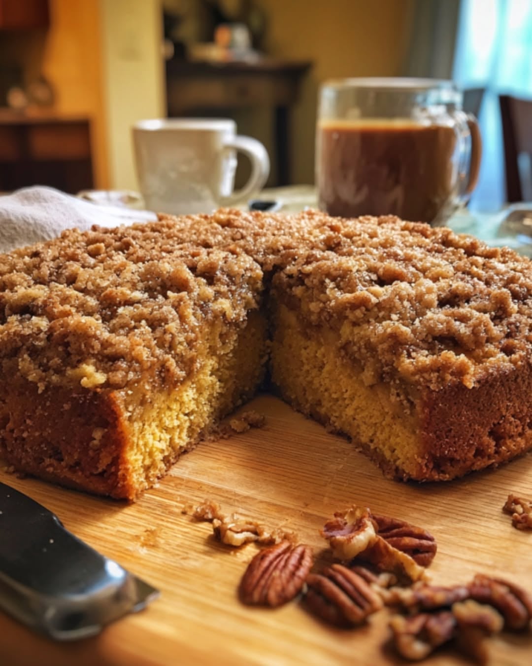 Pumpkin Coffee Cake With Cinnamon Streusel