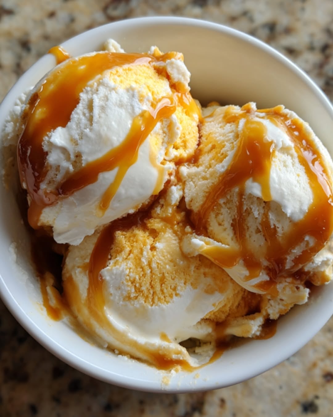 Pumpkin Pie Ice Cream With Caramel Swirl