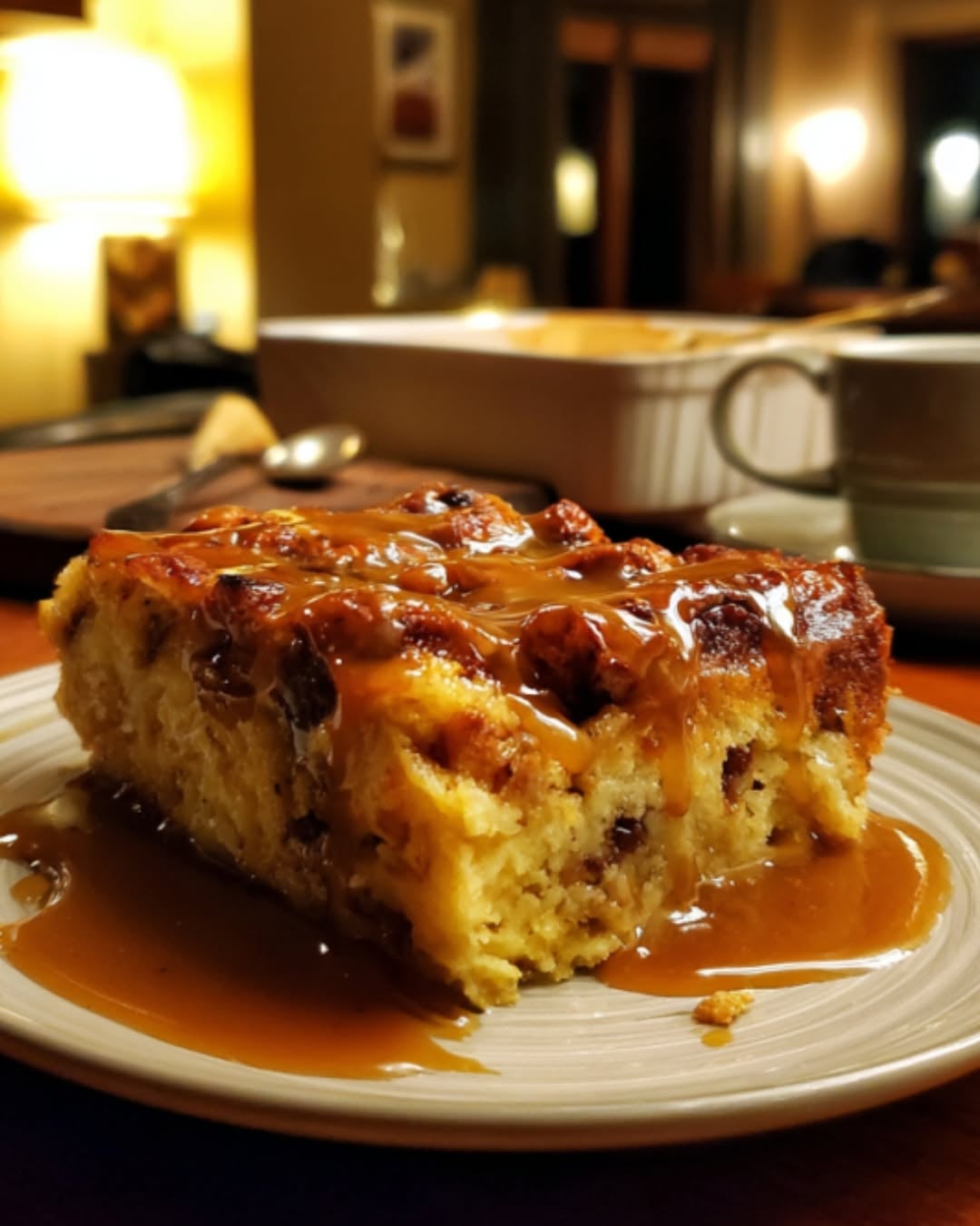 Spiced Rum Raisin Bread Pudding