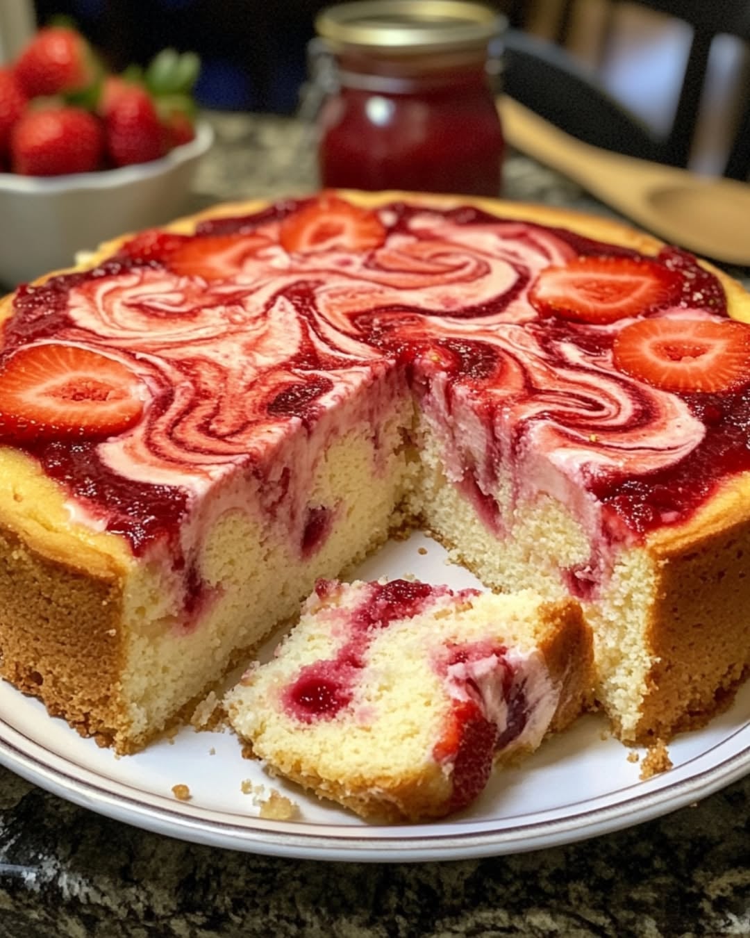 Strawberry Cheesecake Pound Cake
