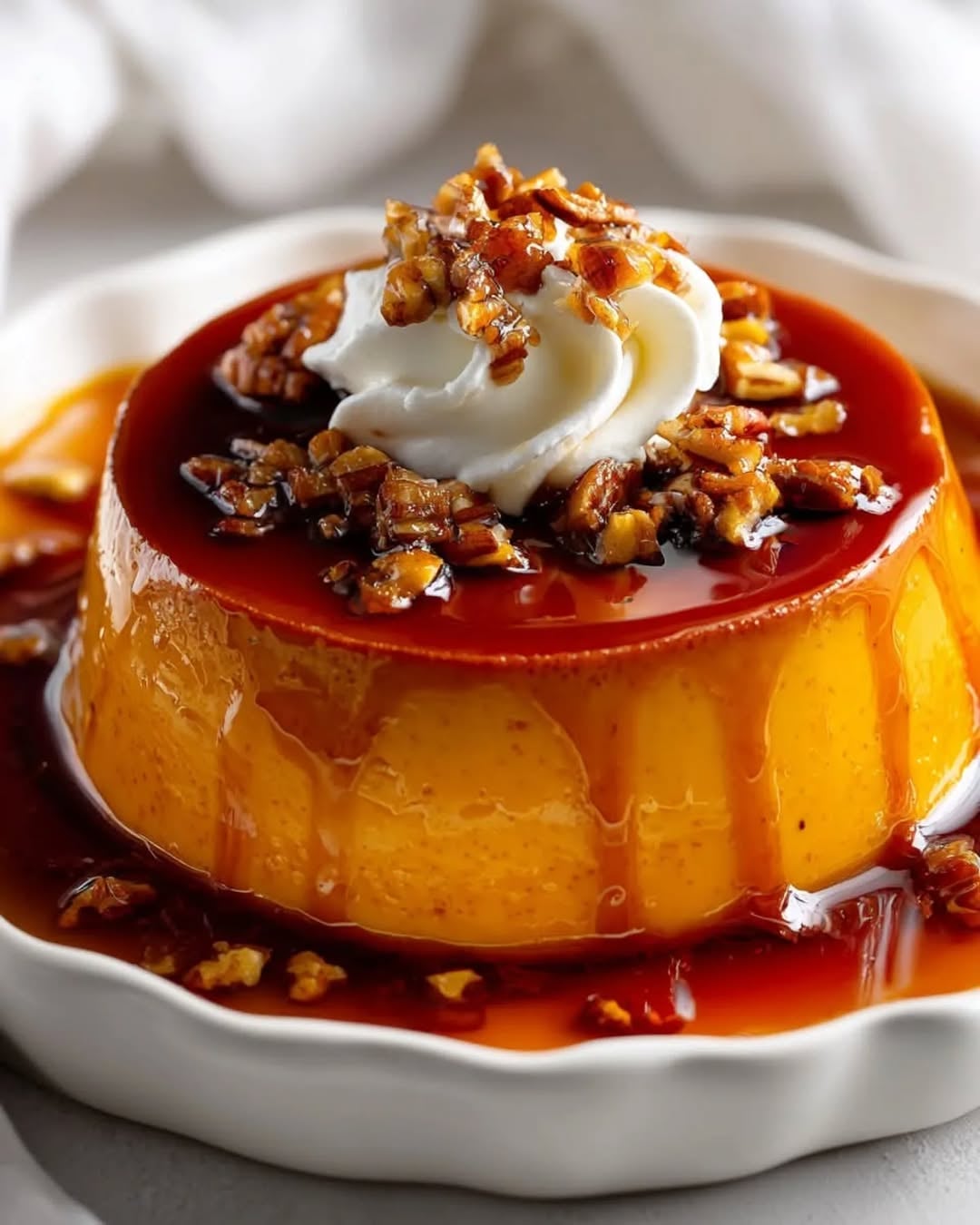 Sweet Potato “Crème Caramel” With Warm Spices & Dark Syrup